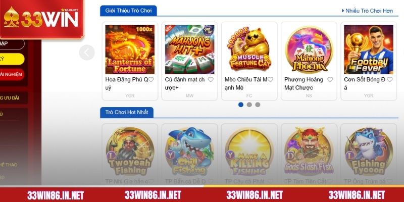 Danh sách game săn cá cập nhật tại 33WIN